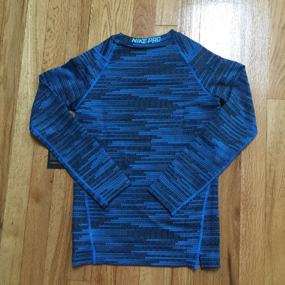 Nike Pro warm Boy’s long sleeves training Top - Picture 2 of 7